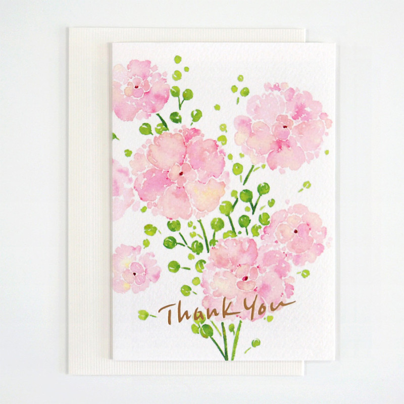 Sosohada Flowers Thank You Card with Envelope