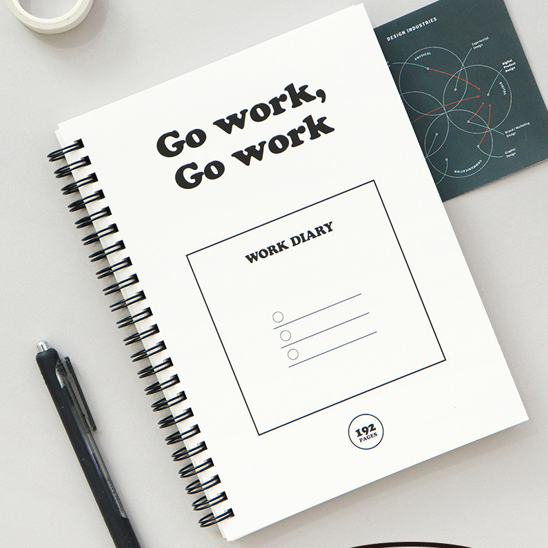White - Indigo Go Work A5 Wirebound Undated Daily Planner White - Indigo Go Work A5 Wirebound Undated Daily Planner