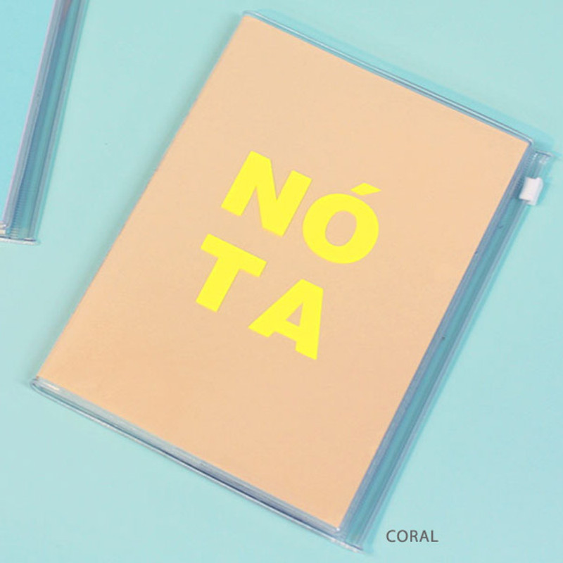 Coral - O-CHECK Nota Pocket Grid Notebook Coral - O-CHECK Nota Pocket Grid Notebook