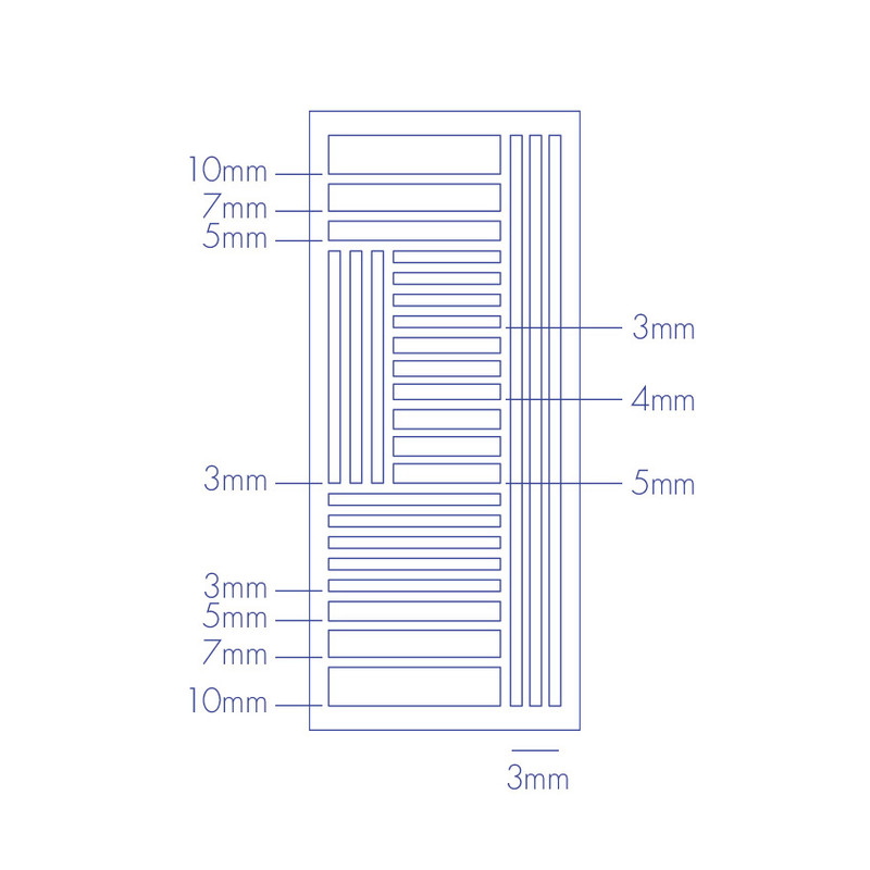 Line - Paperian Pigment Square Clear Removable Sticker Pack
