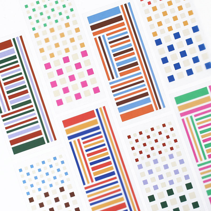 Paperian Pigment Square Clear Removable Sticker Pack