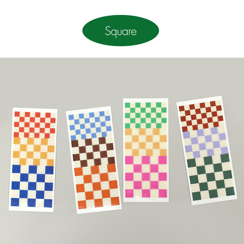Square - Paperian Pigment Square Clear Removable Sticker Pack