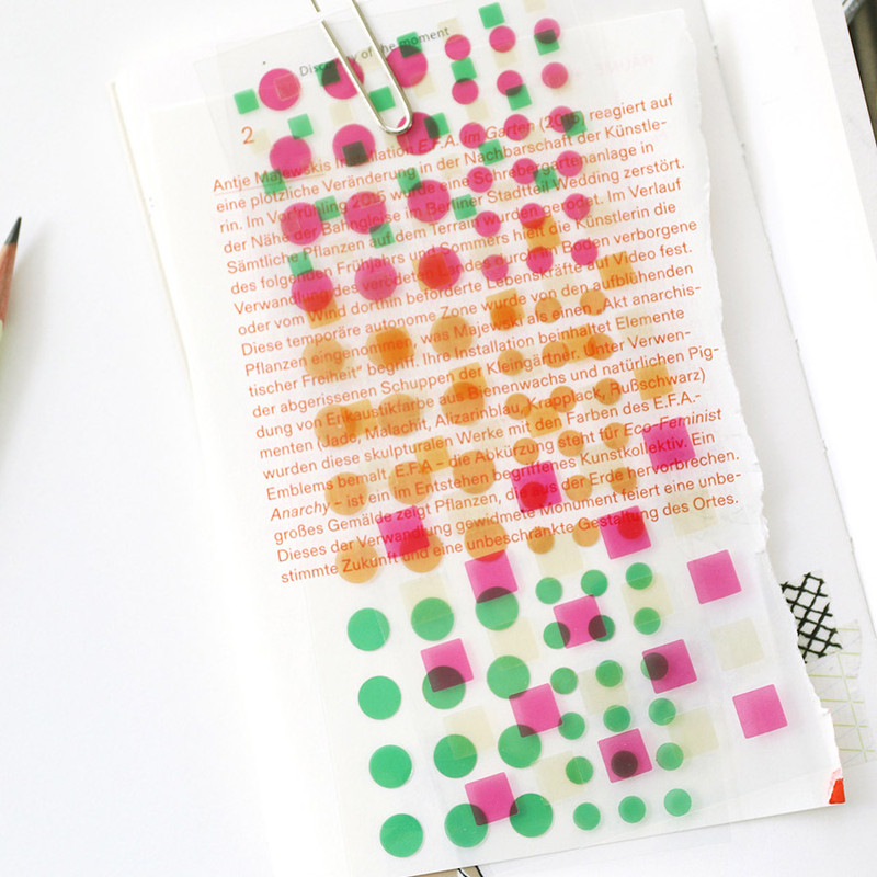 Usage example - Paperian Pigment Circle Clear Removable Sticker Pack Usage example - Paperian Pigment Circle Clear Removable Sticker Pack