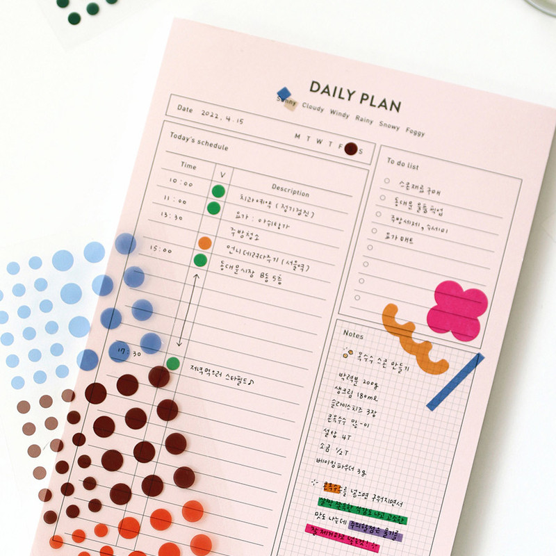 Usage example - Paperian Pigment Arrow Shape Clear Removable Sticker Pack