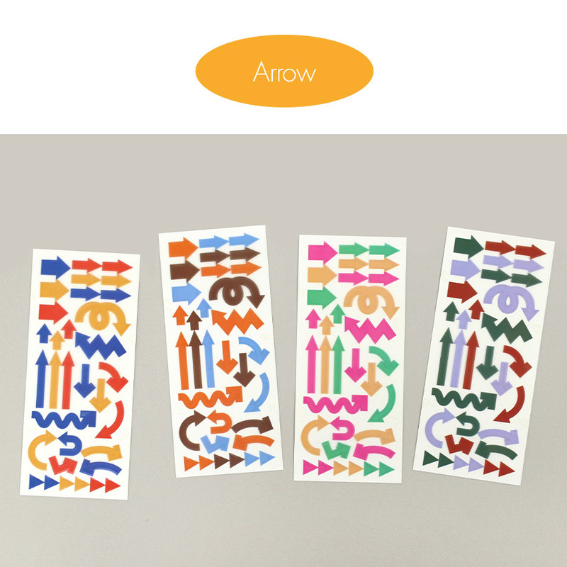 Arrow - Paperian Pigment Arrow Shape Clear Removable Sticker Pack