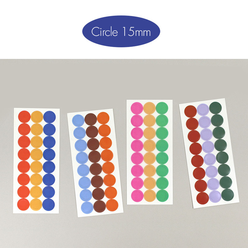 circle 15mm - Paperian Pigment Clear Removable Sticker Pack of 28 sheets circle 15mm - Paperian Pigment Clear Removable Sticker Pack of 28 sheets