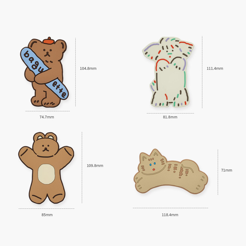 Size - ROMANE Cute PVC Magnetic Bottle Openers Size - ROMANE Cute PVC Magnetic Bottle Openers