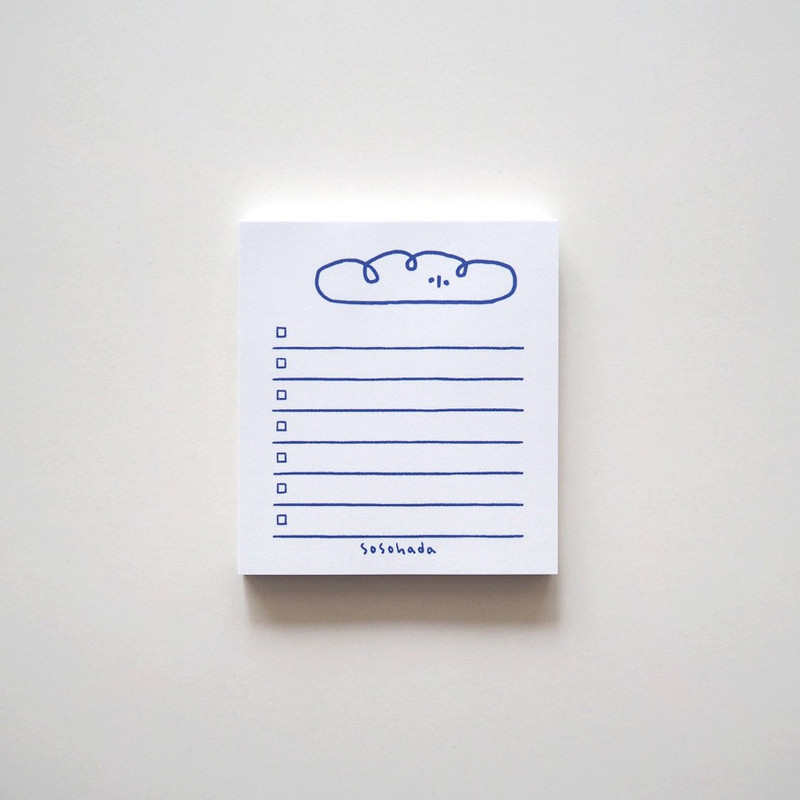 Baguette - Green Onion and Baguette Checklist Notepad Baguette - Green Onion and Baguette Checklist Notepad