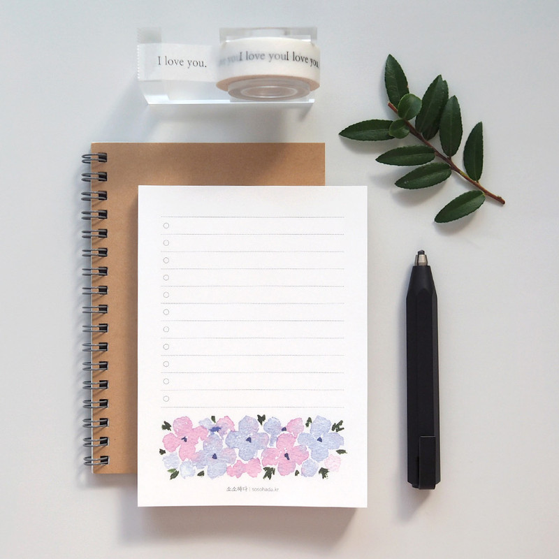 Light Purple Flower Checklist To Do List Notepad Light Purple Flower Checklist To Do List Notepad