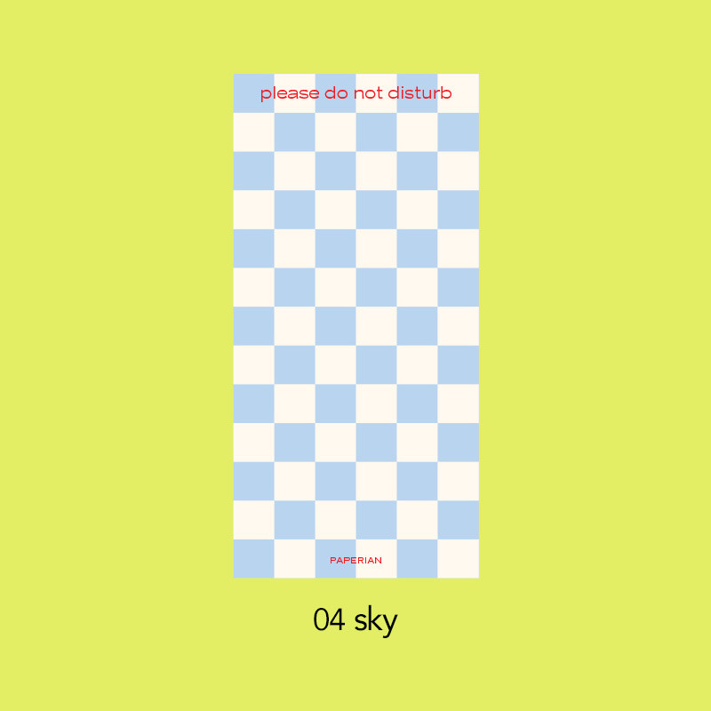 Sky - PAPERIAN Do Not Disturb Checkerboard Writing Pad