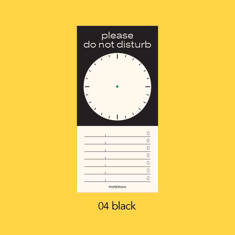 Black - PAPERIAN Do Not Disturb Timetable Checklist Writing Pad Black - PAPERIAN Do Not Disturb Timetable Checklist Writing Pad