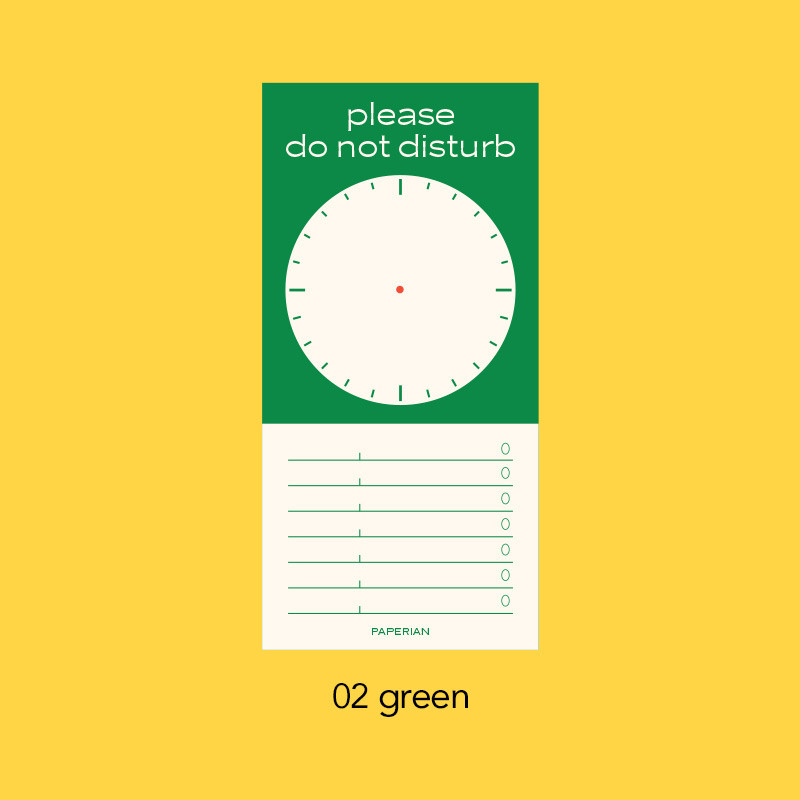 Green - PAPERIAN Do Not Disturb Timetable Checklist Writing Pad Green - PAPERIAN Do Not Disturb Timetable Checklist Writing Pad