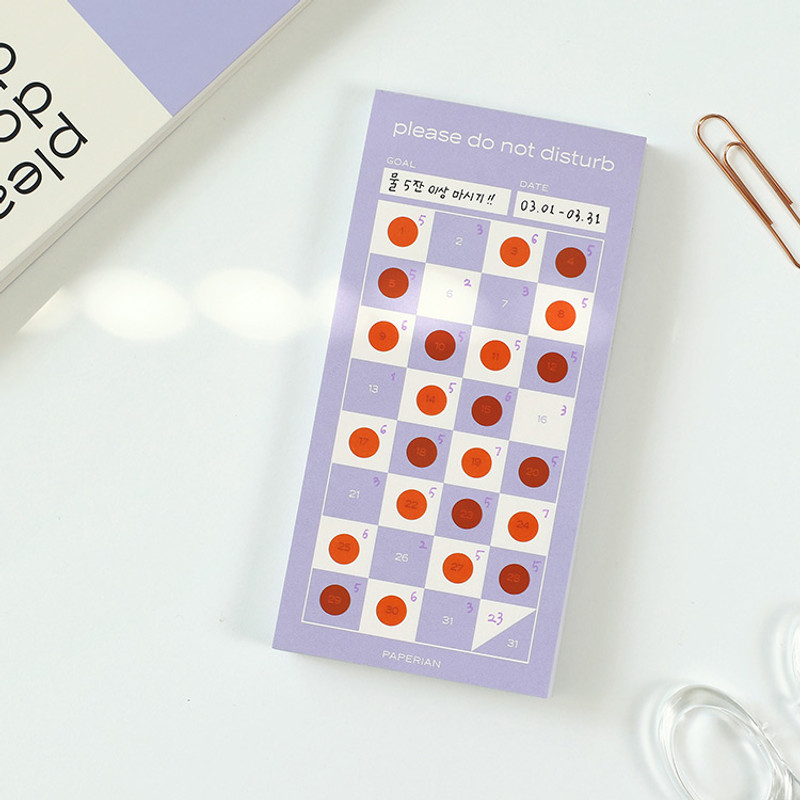 Usage example - PAPERIAN Do Not Disturb Goal Tracker Planner Writing Pad