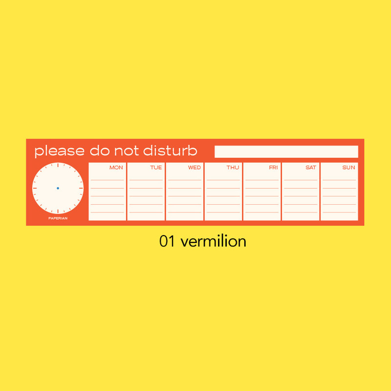 Vermilion - PAPERIAN Do Not Disturb Dateless Weekly Desk Planner Pad Vermilion - PAPERIAN Do Not Disturb Dateless Weekly Desk Planner Pad