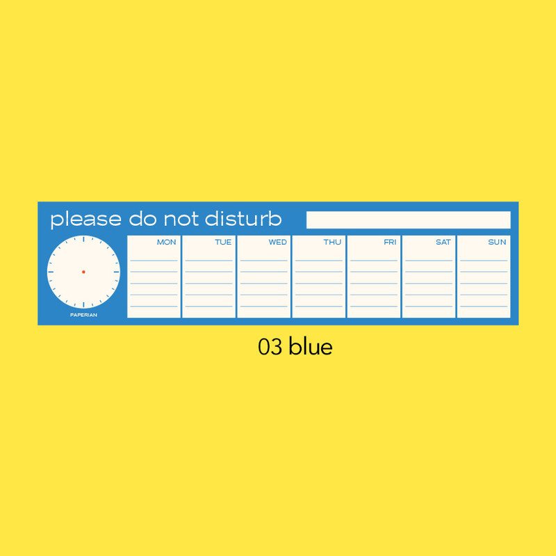 Blue - PAPERIAN Do Not Disturb Dateless Weekly Desk Planner Pad Blue - PAPERIAN Do Not Disturb Dateless Weekly Desk Planner Pad
