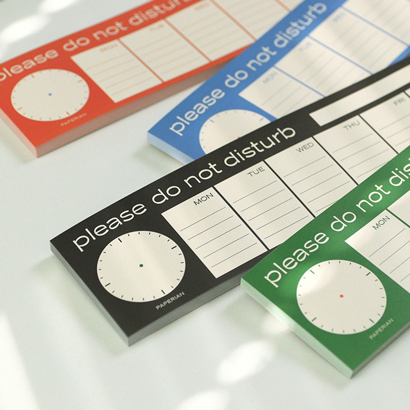 PAPERIAN Do Not Disturb Dateless Weekly Desk Planner Pad PAPERIAN Do Not Disturb Dateless Weekly Desk Planner Pad