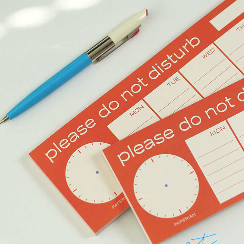 PAPERIAN Do Not Disturb Dateless Weekly Desk Planner Pad PAPERIAN Do Not Disturb Dateless Weekly Desk Planner Pad