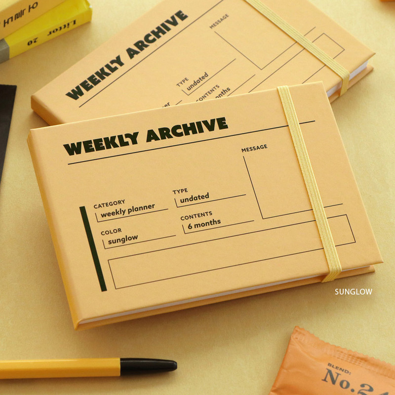 Sunglow - ICONIC Archive 6 months Dateless Weekly Planner Sunglow - ICONIC Archive 6 months Dateless Weekly Planner