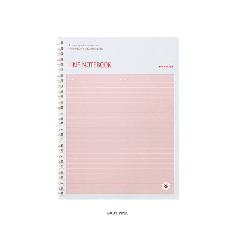 Baby pink - Fulfill Yourself B5 Twin Wire Lined Notebook Baby pink - Fulfill Yourself B5 Twin Wire Lined Notebook