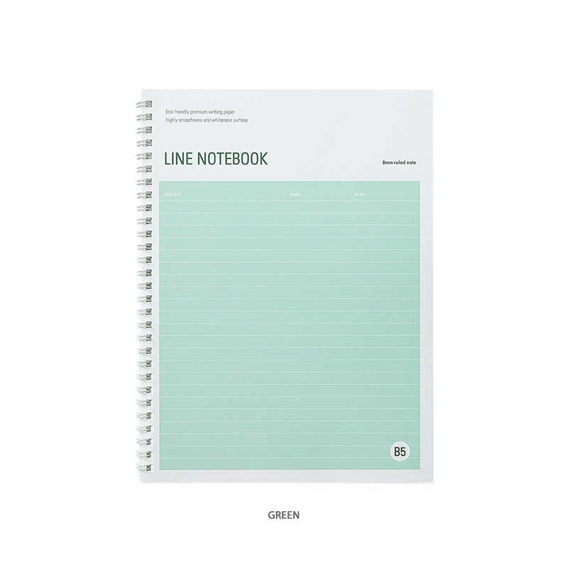 Green - Fulfill Yourself B5 Twin Wire Lined Notebook Green - Fulfill Yourself B5 Twin Wire Lined Notebook