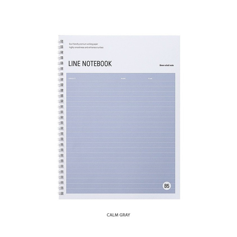 Calm gray - Fulfill Yourself B5 Twin Wire Lined Notebook Calm gray - Fulfill Yourself B5 Twin Wire Lined Notebook