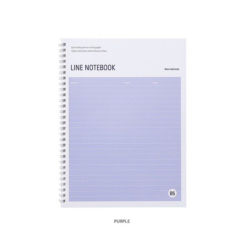 Purple - Fulfill Yourself B5 Twin Wire Lined Notebook Purple - Fulfill Yourself B5 Twin Wire Lined Notebook