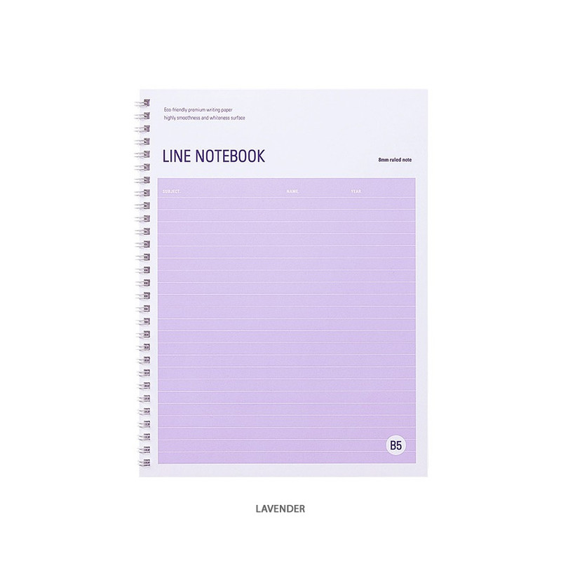 Lavender - Fulfill Yourself B5 Twin Wire Lined Notebook Lavender - Fulfill Yourself B5 Twin Wire Lined Notebook