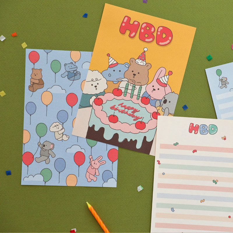 Dailylike My Buddy Daily Letter and Envelope Set 05-08