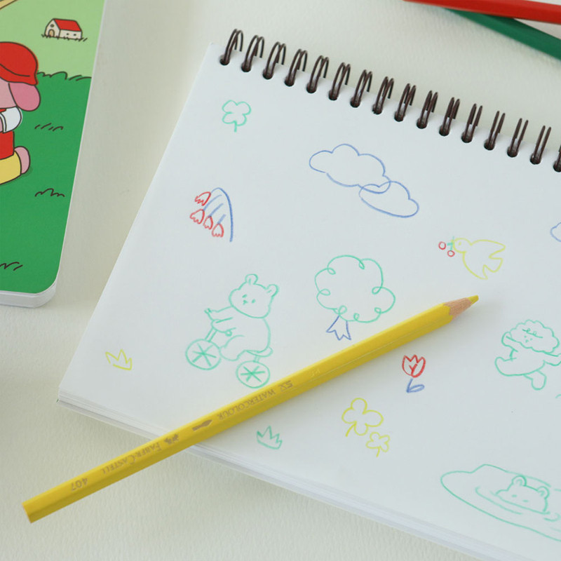 Lunch time (Blank ) - Dailylike My Buddy A5 Wirebound Notebook 03-04