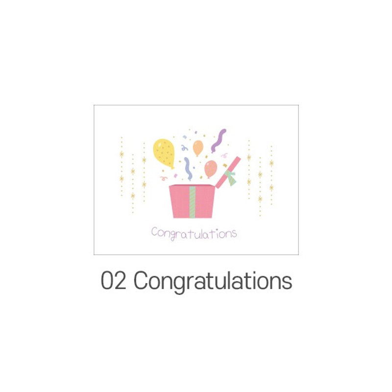 02 Congratulations - PAPERIAN Celebrate Card and Envelope Set 02 Congratulations - PAPERIAN Celebrate Card and Envelope Set