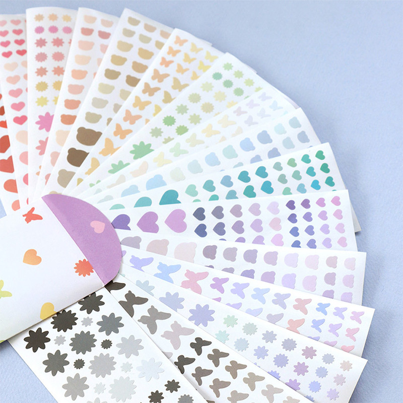 Colorful Silhouette Paper Sticker Pack of 16 sheets Colorful Silhouette Paper Sticker Pack of 16 sheets