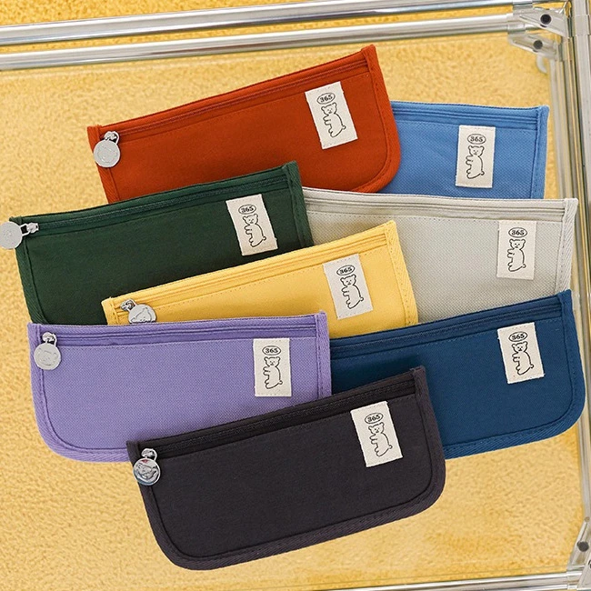 ROMANE 365 Cotton Flat Zipper Pencil Case