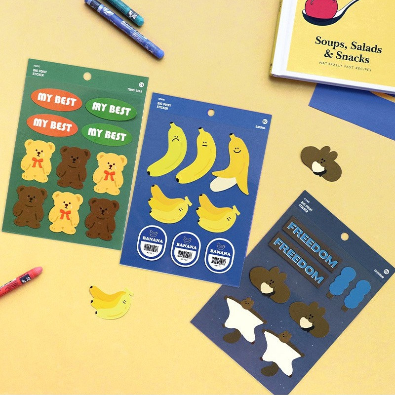 Big Point Vivid Water Resistant Removable Sticker