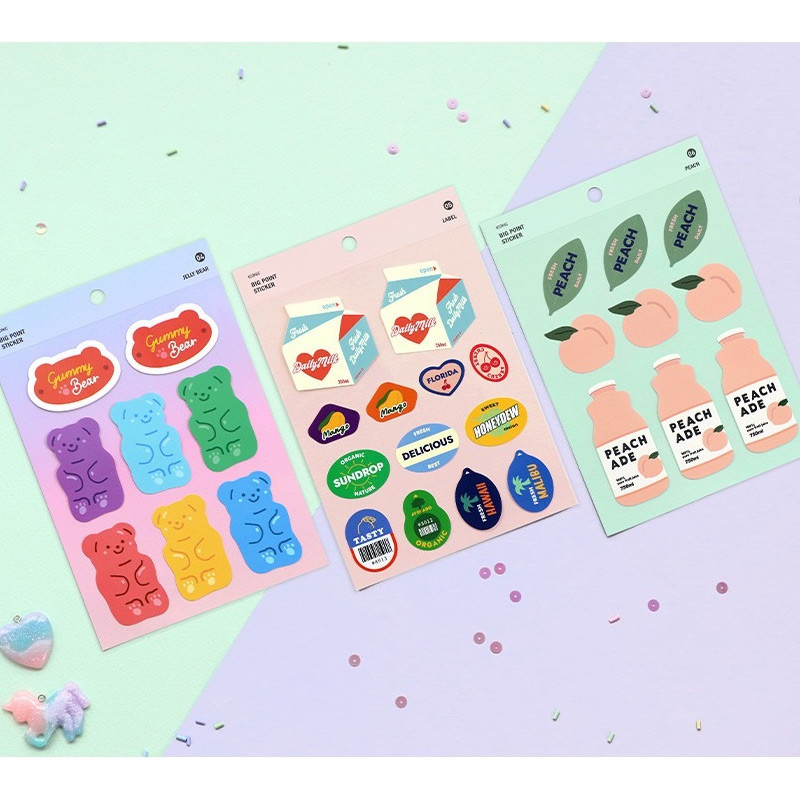 Big Point Vivid Water Resistant Removable Sticker