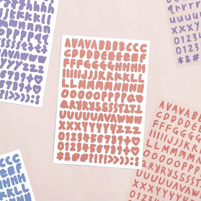 Calli Alphabet and Numbers Removable Sticker Pack