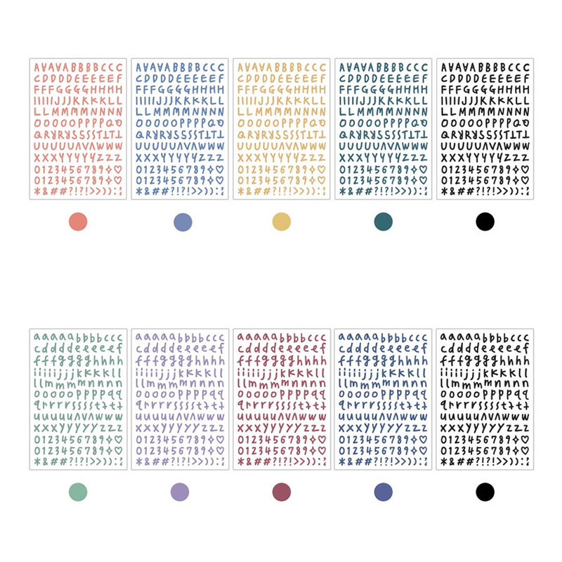 Calli Alphabet and Numbers Removable Sticker Pack