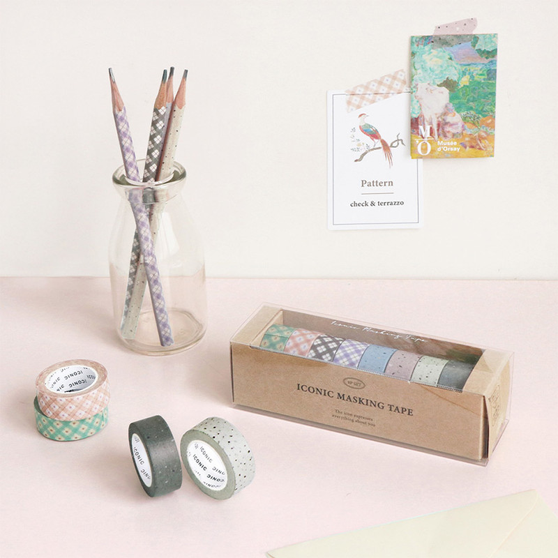 Pattern 8 Masking Tape Set with a cardboard box Pattern 8 Masking Tape Set with a cardboard box