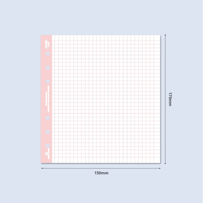 A6 size - Second Mansion Grid 6-ring A6 notebook Paper Refills