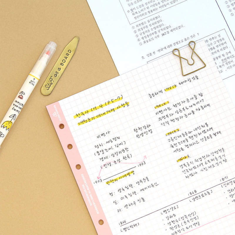 Usage example - Second Mansion Grid 6-ring A6 notebook Paper Refills