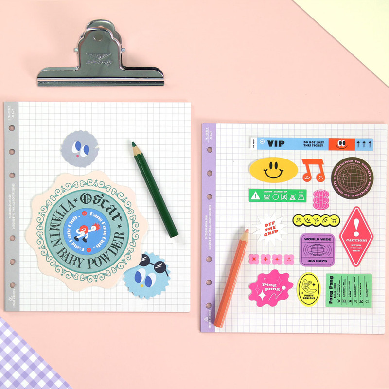 Usage example - Second Mansion Grid 6-ring A6 notebook Paper Refills