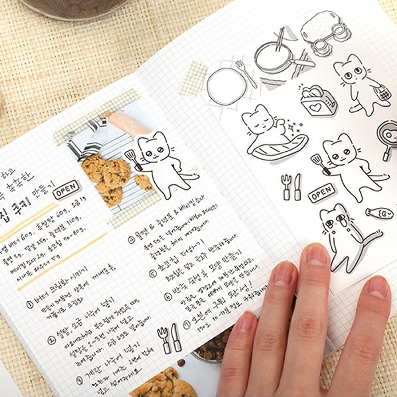 Usage example - PLEPLE Creative B6 Grid Blank Notebook with Sticker