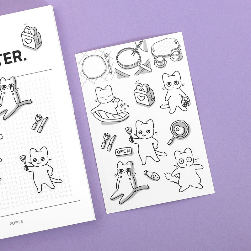 PLEPLE Bodle Removable Sticker and Speech Bubble Sticker Set PLEPLE Bodle Removable Sticker and Speech Bubble Sticker Set