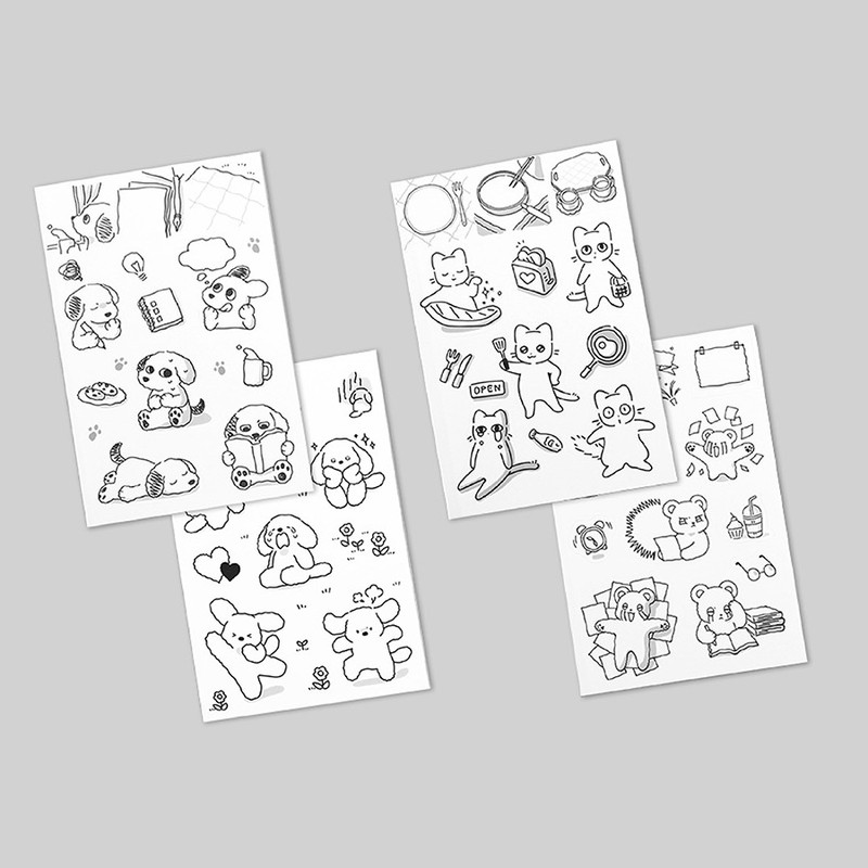 PLEPLE Bodle Removable Sticker and Speech Bubble Sticker Set PLEPLE Bodle Removable Sticker and Speech Bubble Sticker Set