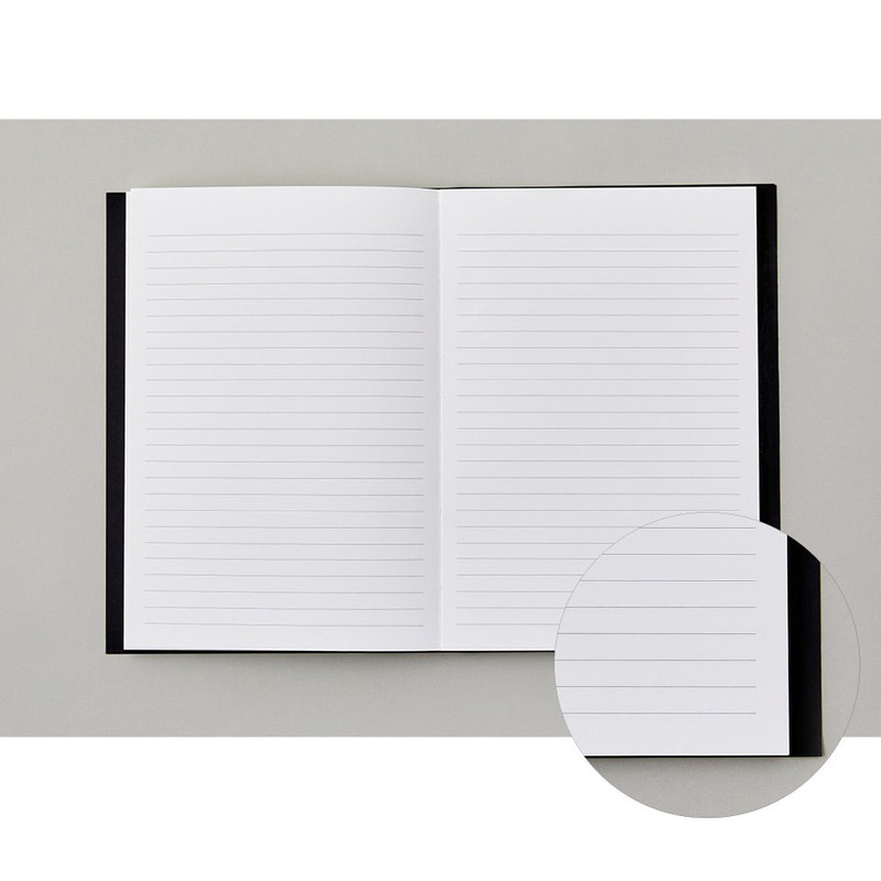 Ruled notebook - Ardium B+W Medium PVC Cover Lined Notebook