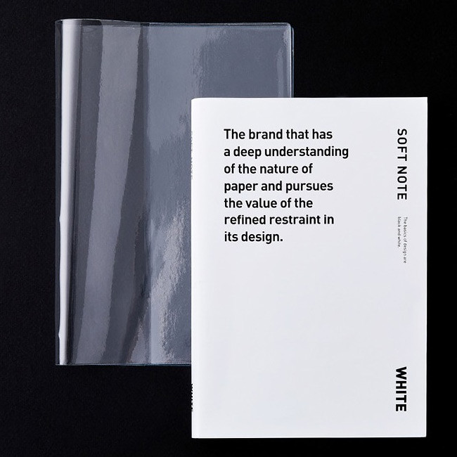 Clear PVC cover - Ardium B+W Medium PVC Cover Lined Notebook