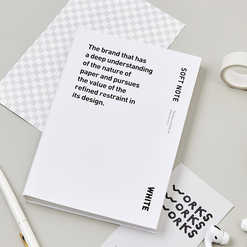 Ardium B+W Medium PVC Cover Lined Notebook