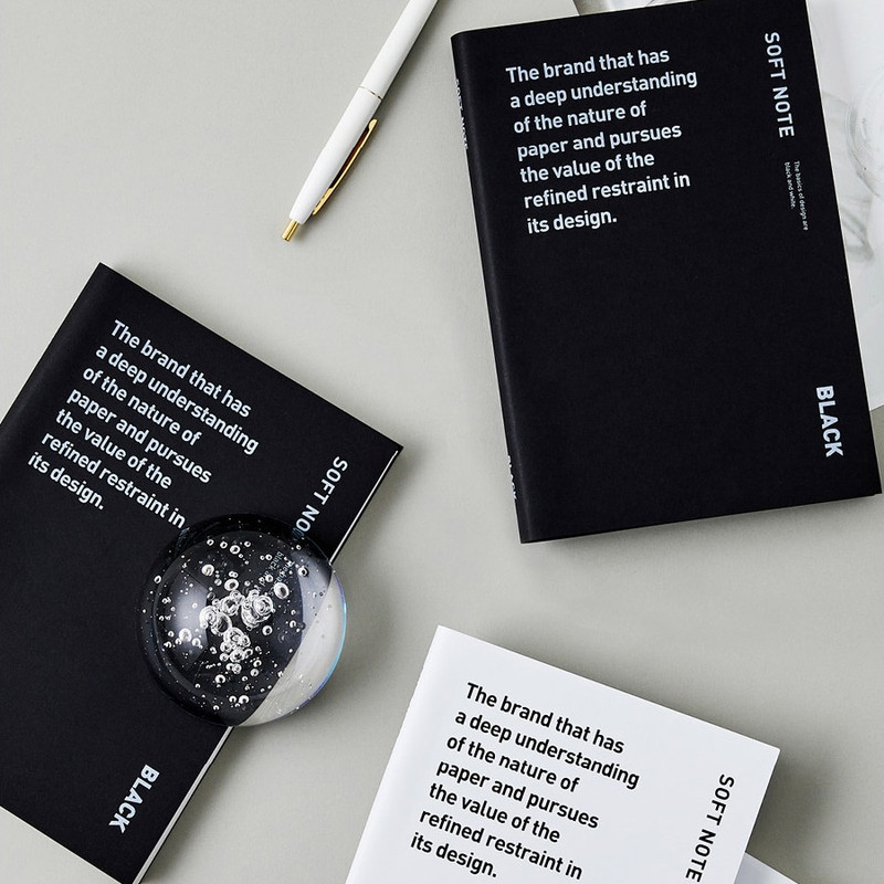 Ardium B+W Medium PVC Cover Lined Notebook