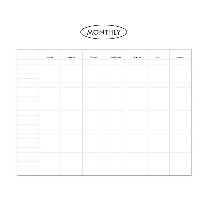 Monthly plan - Indigo Mind Snap 8 Months Dateless Monthly Planner