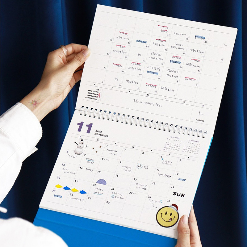 Calendar sheets - Indigo 22-23 18 Months Desk Standing Calendar