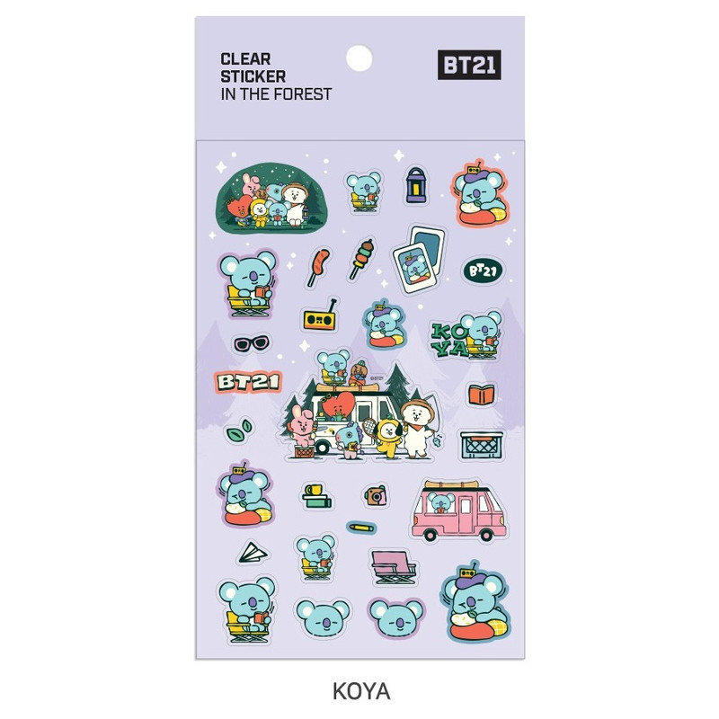 KOYA - BT21 In The Forest PVC Clear Sticker
